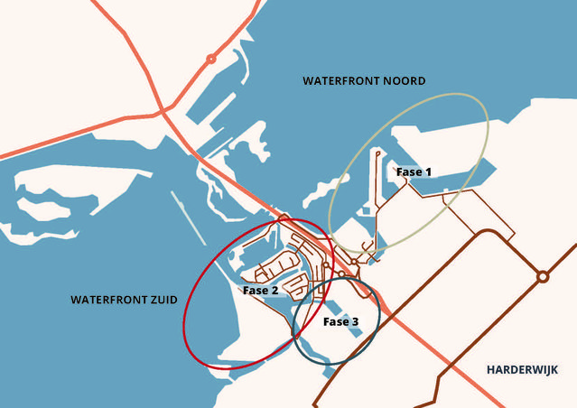 Waterfront Harderwijk kaart door Ineke Lammers (bron: Gebiedsontwikkeling.nu)