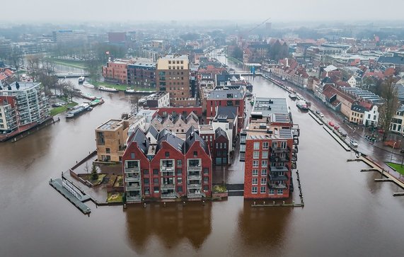 Hoog water in de Zwolse binnenstad, december 2023.jpeg door Gemeente Zwolle (bron: Gemeente Zwolle)