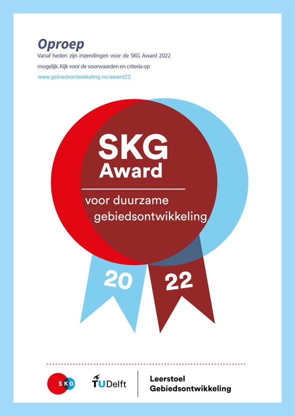 Oproep SKG award 2022 door Team SKG (bron: gebiedsontwikkeling.nu)