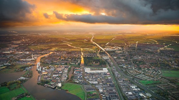 Wieringen luchtfoto door Publiek domein (bron: PxHere)