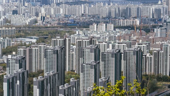 New apartments at Gangnam in Seoul door kyunghyun Min (bron: Shutterstock)