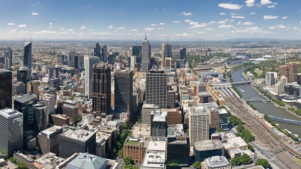 Melbourne Skyline Wikimedia Commons door Diliff (bron: Wikimedia Commons)