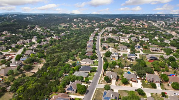 Woonwijk in Dallas, Texas. door Allison J. Hahn (bron: Shutterstock)