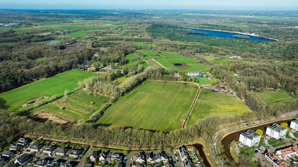 Luchtfoto bouwlocatie Vught door Heijmans (bron: Heijmans)