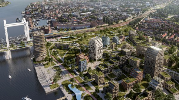 Spoorzone Dordrecht door Mecanoo (bron: Gemeente Dordrecht)