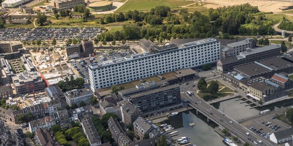 Luchtfoto Sphinxkwartier 2020 door Aron Nijs (bron: Gemeente Maastricht)