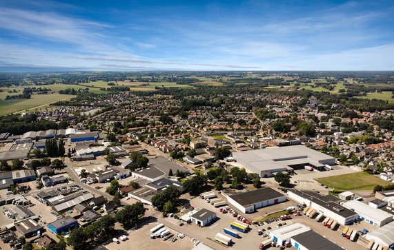 Luchtfoto van Zelhem, Gelderland door KiwiK (bron: Shutterstock)