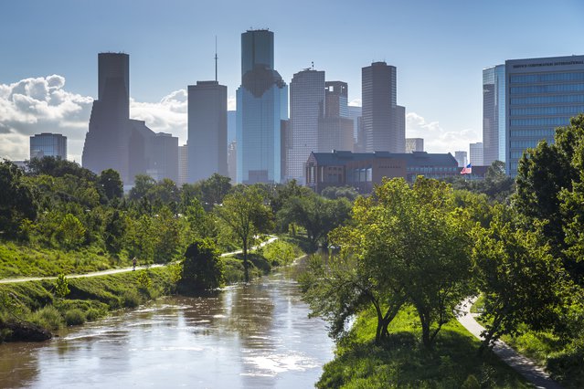 Buffalo Bayou Park, Jonnu Singleton door Birkhaüser (bron: Resilient City: Landscape Architecture for Climate Change)