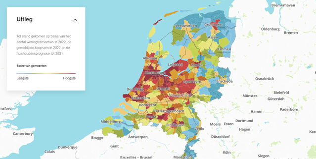 BPD Hittekaart 2023 door BPD (bron: bpd.nl)