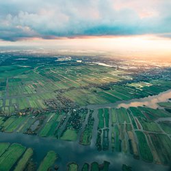 Luchtfoto waterland rechtenvrij