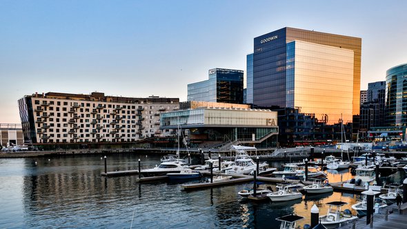 Boston, Massachusetts Oct 13, 2020 The Institute of Contemporary Art building in the seaport. door Alexanderstock23 (bron: Shutterstock)