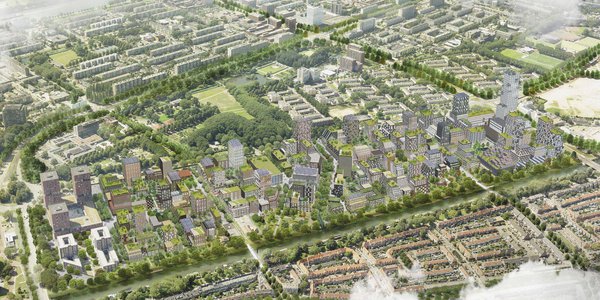 Impressie Merwede Utrecht door BURA urbanism en OKRA (bron: BURA urbanism)