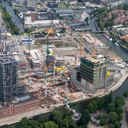 Bouwplaats in Amsterdam door Aerovista Luchtfotografie (bron: Shutterstock)