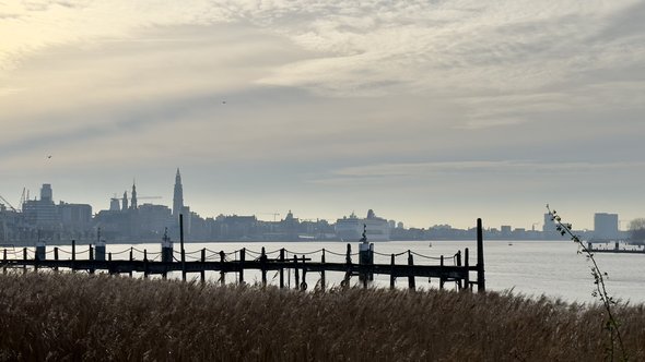 Zonsondergang, Antwerpen door Kees de Graaf (bron: Gebiedsontwikkeling.nu)