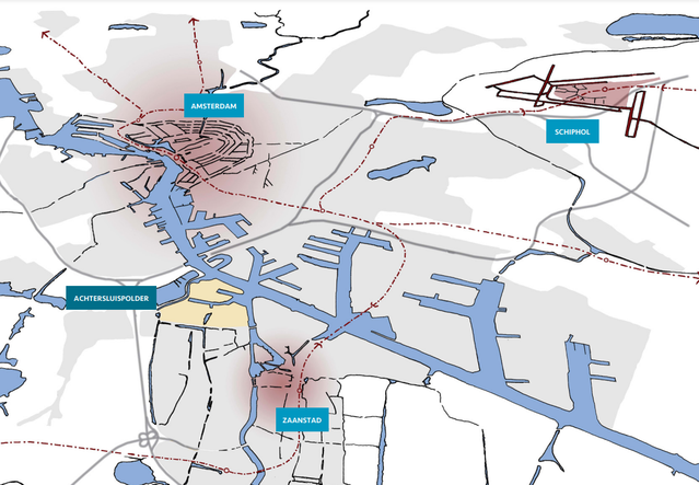 ligging Achtersluispolder door gemeente Zaanstad (bron: gemeente Zaanstad)