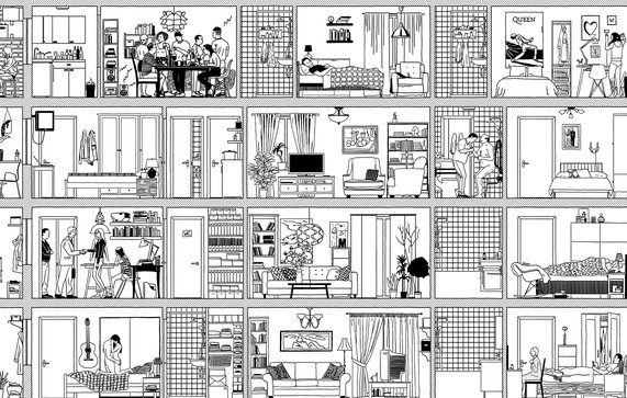 Section habitat door STAR strategies + architecture (project: START-Ivry) (bron: STAR strategies + architecture (project: START-Ivry))