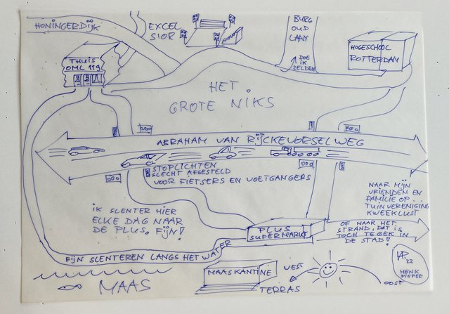 “Het grote niets” – mental map van deelnemer aan workshop op 24.03.2022 door Els Leclercq (bron: Els Leclercq)
