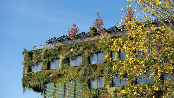 Groene gevel, gebouw voor Floriade, Almere door Smeerjewegproducties (bron: Shutterstock)