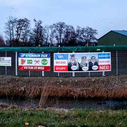 Protest spandoek bij een boer door Andre Muller (bron: Shutterstock)