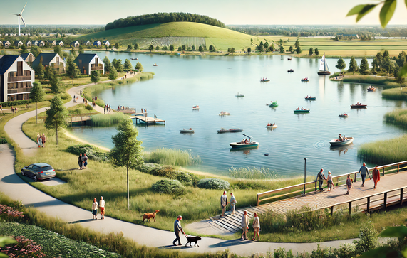 Impressie Waterbergingsberg door iFolio / Waterstudio Ties Rijcken (bron: iFolio / Waterstudio Ties Rijcken)