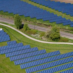 Zonnepanelen luchtfoto