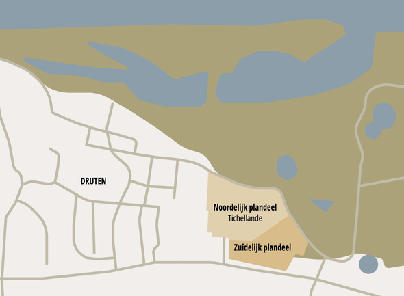 Kaart van Tichellande, Druten door Ineke Lammers (bron: gebiedsontwikkeling.nu)