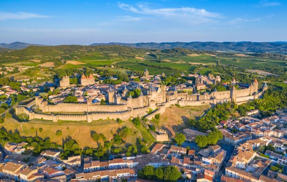 Middeleeuws kasteel in Carcassonne, Frankrijk door Georgios Tsichlis (bron: Shutterstock)
