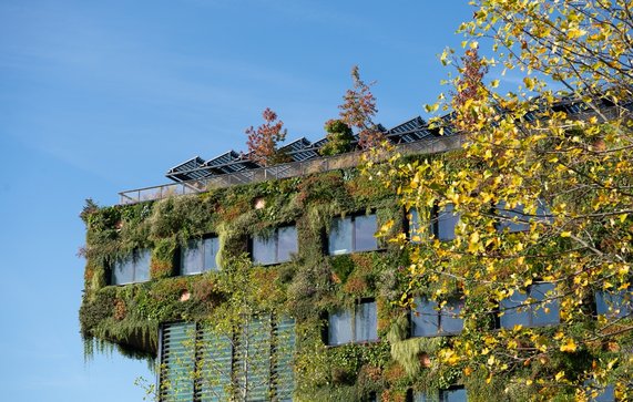 Groene gevel, gebouw voor Floriade, Almere door Smeerjewegproducties (bron: Shutterstock)