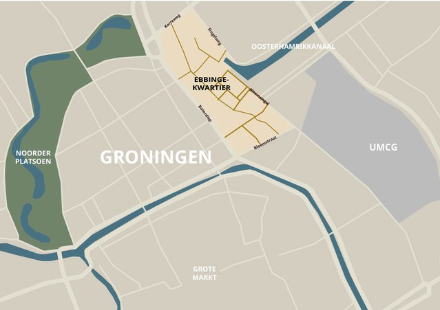 Ebbingekwartier, Groningen door Haan & Laan (bron: Haan & Laan)