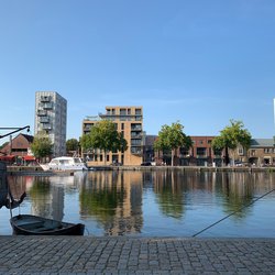Tilburg, North Brabant / Netherlands - June 20, 2020: Piushaven harbor at Tilburg city centre. door Lithuaniakid (Shutterstock)