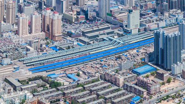 Treinstation in Lanzhou, China door Maksym Deliyergiyev (bron: Shutterstock)