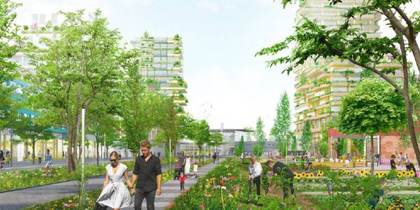 Impressie 'De Stationstuinen' in Barendrecht door Gemeente Barendrecht (bron: Stationstuinenbarendrecht.nl)
