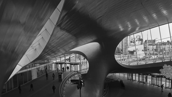 Arnhem centraal bron: "Sculptured Railway" (CC BY 2.0) by Rob Oo door Edwin (bron: Laagwater)