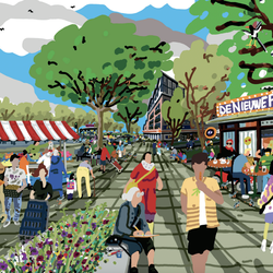 Toekomstbeeld Lombardijen I door Gemeente Rotterdam (bron: Toekomstvisie Lombardijen 2040)