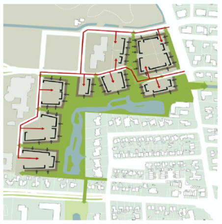 De schets voor Princenhof - Stedelijke transformatie