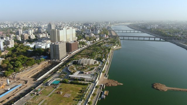 Luchtfoto van Ahmedabad in India door Mahi.freefly (bron: Shutterstock)