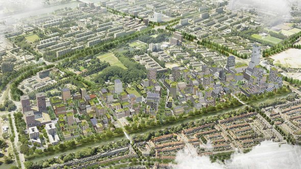 Impressie Merwede Utrecht door BURA urbanism en OKRA (bron: BURA urbanism)