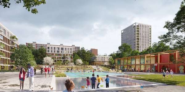 Watersquare BuitenThuis De Blinkert in Capelle aan de Ijssel door VERO visuals (bron: worldlandscapearchitect.com)