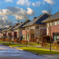 Vrijstaande Nederlandse gezinswoningen met tuinen door Rudmer Zwerver (bron: Shutterstock)
