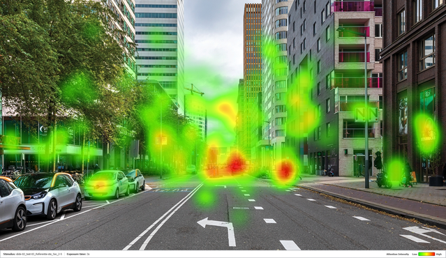 Heatmap Gustav Mahlerlaan Amsterdam door Frank Suurenbroek en Gideon Spanjar (bron: nai010 uitgevers)