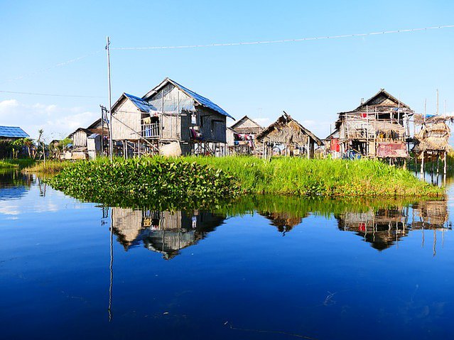 myanmar water houses