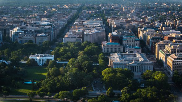 Luchtfoto van Washington, Amerika door Evgenia Parajanian (bron: Shutterstock)