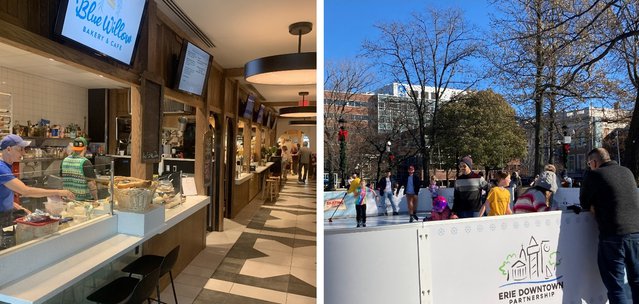 Flagship City Food Hall en binnenstad van Detroit door Conrad Kickert (links), Kelly Gregg (rechts) (bron: Conrad Kickert en Kelly Gregg)