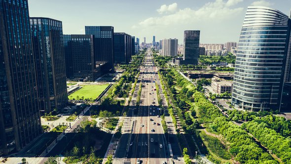 Groene stad van de toekomst door John_T (bron: shutterstock.com)