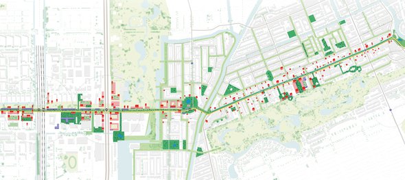 Stadsstraat Overtoom-Lelylaan door BURA urbanism (bron: BURA urbanism)