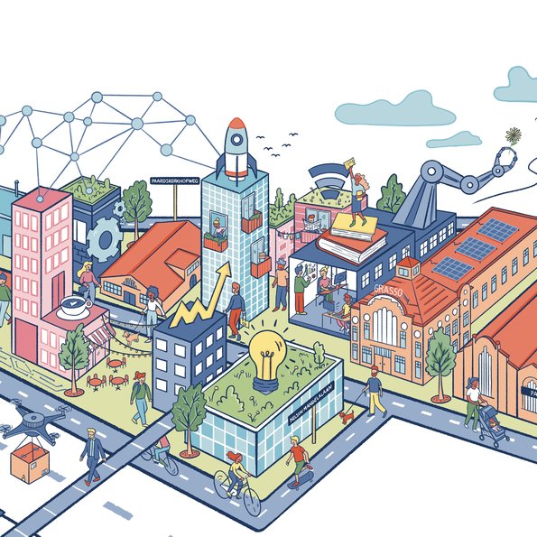 Schets Innovatiekwartier Den Bosch door gemeente ‘s-Hertogenbosch (bron: ontwikkelplan IKDB)