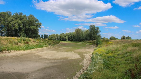 Opgedroogde rivier dichtbij Nijmegen door minhanphotos (bron: shutterstock.com)