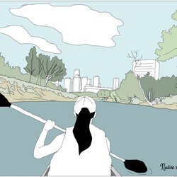 Buffalo Bayou door Nadine van den Berg (bron: -)