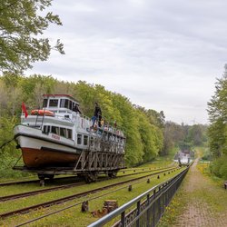 Overbrugging hoogteverschil in het Oberländerkanaal, Polen, naar ontwerp van ir. G. Steenke (1860) door Luuk Kramer (bron: Nederlandse Waterwerken Wereldwijd)