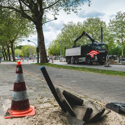 Road Work Amsterdam, Buitenveldertsselaan door David Peperkamp (bron: shutterstock.com)